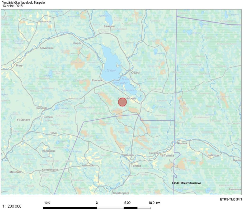 11.12.2015 2 (6) 1 Johdanto Polvisuo sijaitsee Iin Kuivaniemellä Oijärven eteläpuolella (Kuva 1).