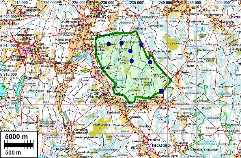 2 Sisältö: Kansikuva: Perustiedot... 2 Yleiskartat... 3 Kohdeluettelo... 4 Inventointi... 5 Muinaisjäännökset... 6 1 KARIJOKI PIHLAJANNEVA... 6 2 ISOJOKI MESIMÄENKEIDAS... 8 3 ISOJOKI SORAKUOPANKANGAS.