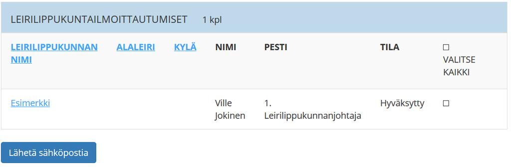 Klikkaa oman savun nimeä.