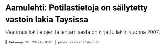 Asiakasympäristöissä tarpeita tiedon