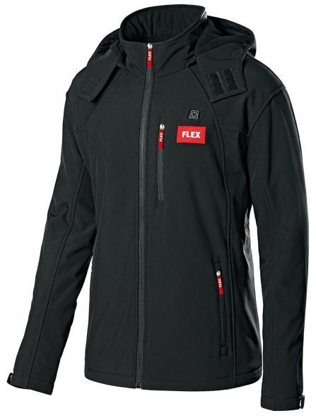 Akkukäyttöinen lämmitettävä takki Koko Tilausnumero M 47.998 L 423.65 XL 423.73 XXL 423.8 Lämmitettävä, laadukas softshell takki, jossa mukava fleece-vuori, useita taskuja ja irrotettava huppu.