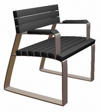 HKI Perustuoli D 4 690 mm 480 mm 880 mm 480 mm Rungon lattateräs 70*8 mm Perustuoli on esteetön käsinojilla varustettu yleistuoli. Tuoli voidaan asentaa kiinteästi alustaan.