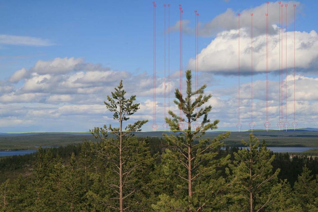 Kuva 5. YA-selostus kuva 12-16. Kuvauspaikka Kemijärvi, Kotavaaran näkötorni, näkymä koilliseen.