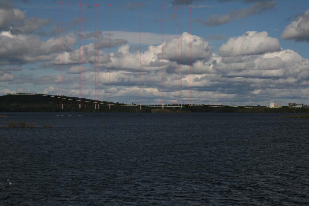 Kuva 7. YA-selostus kuva 12-18. Kuvauspaikka Kemijärvi Rautatiesilta, näkymä koilliseen. 50 mm polttoväli.