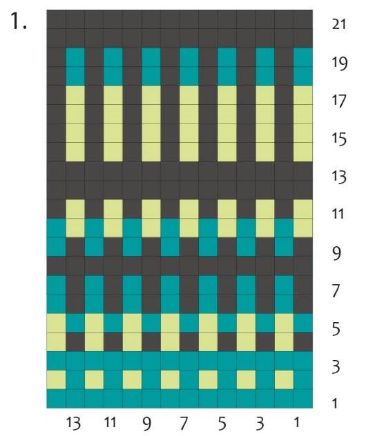 Poikavauvan kirjoneuleet Malli: Piia Maria Pekkanen Koko: 0/3 kk 6 kk 9/12 kk 18 kk, pusero: vartalon ympärys 52-56-60-64 cm, kokopituus 26-29-32-35 cm, hihan sisäpituus 17-19-21-23 cm, housut: