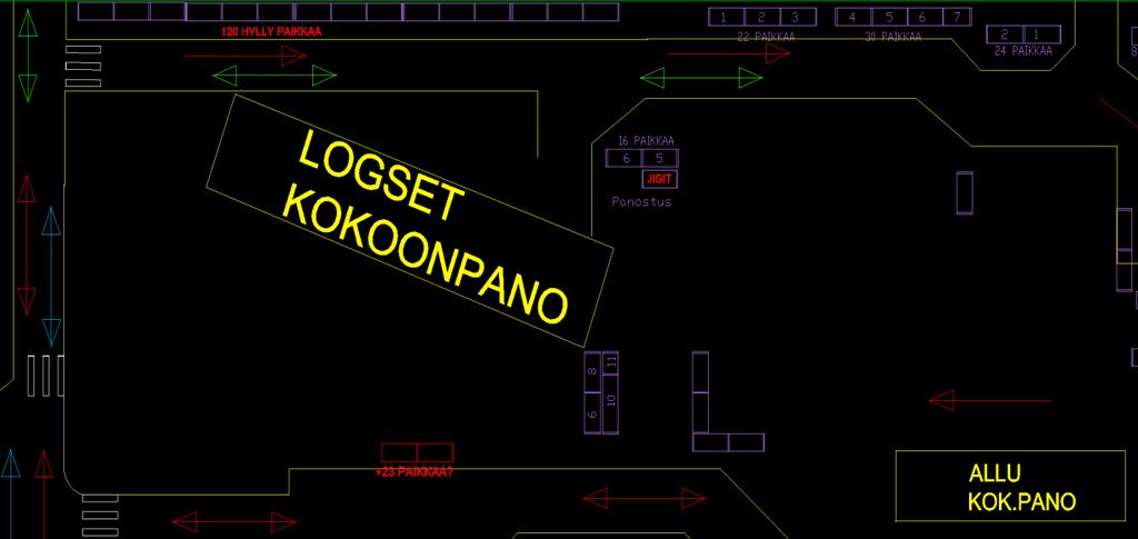 22 Kuvio 10. Tulevaisuuden layout muutos. (Levypyörä Oy.