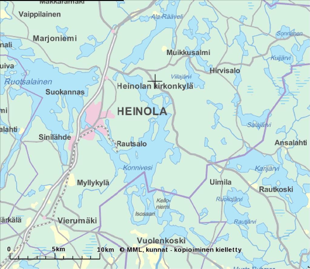 jätteenkuljetus, Heinolan haja-asutusalue, Heinolan kaupungin taajama-alue, biojäte