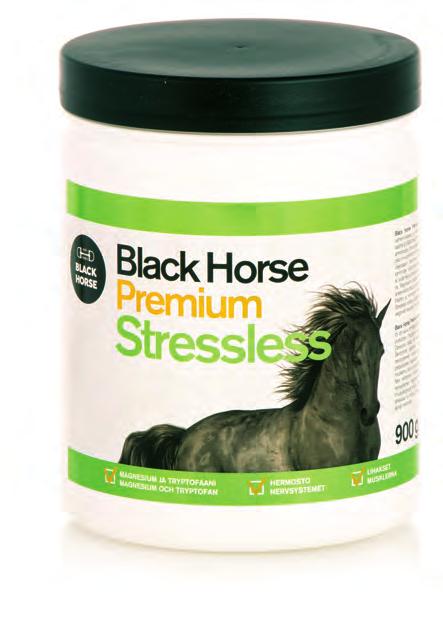 Stressi, hermosto Stressless 900 g Stressless Erityisravinnoksi tarkoitettu täydennysrehu hevosille stressireaktioiden lieventämiseen.
