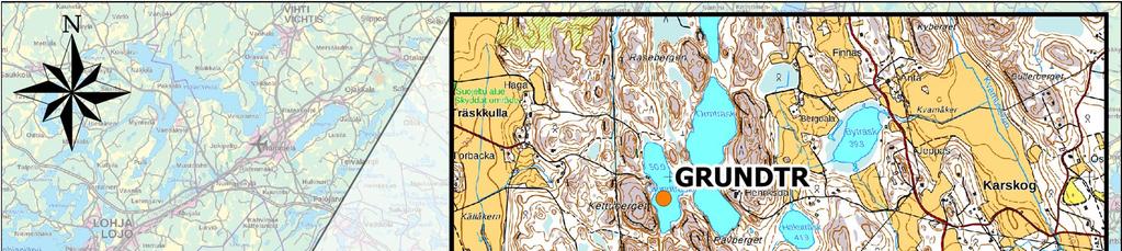 2 / 5 Kuva 1 Grundträsk ja Långträsk sekä havaintopaikat järvissä. Mitattujen vedenlaatuominaisuuksien perusteella: Grundträskin vesi oli väritöntä ja kirkasta (FNU 0,47).