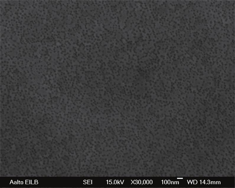 53 Figure 29: Surface of the AlN film. In conclusion, the observed particles were at least partially caused by the dicing and not because the growth process itself.