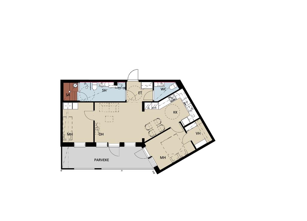 h+kk+s+p,0 m². -. kerros A9 A A (kuvassa) h+kk+s+p,0 m².