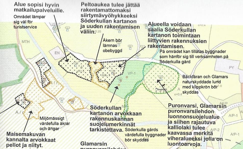 Daniela Rosqvist tarkasti vuonna 2014 Aalto yliopiston diplomityössään Söderkullan kartanon maisemallisia ja kulttuurihistoriallisia arvoja. Sibbesborgin uusi kaupunki.