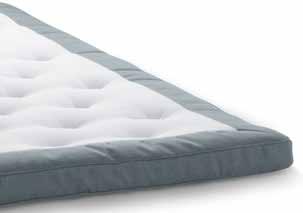 Säädettäviin sänkyihin on saatavilla Flex-vaihtoehto. BLU Korkeus 9 cm Puuvillasta, lateksista ja villasta valmistettu BLU-sijauspatja on hieman tukevampi kuin DL.
