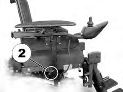Invacare Bora/Spectra XTR -sarja 1. Vapauta sivuruuvi (2). 2. Irrota käsinoja laitteesta. 3. 5.3.2 Käsinojien leveyden säätäminen VAROITUS!
