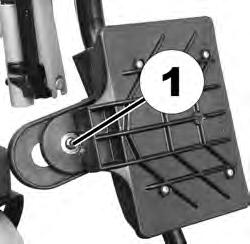 Invacare Bora/Spectra XTR -sarja 1. Löysää käsiruuvia (1). 2. Säädä haluttuun asentoon. 3. Kiristä siipimutterit uudelleen. 5.