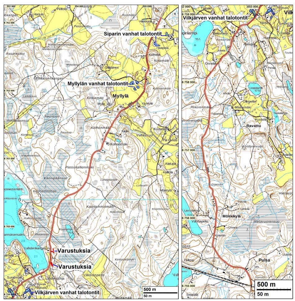 15 Kuva 6 Ote vuoden 2018 muinaisjäännösinventoinnista 1.6.4 Luontokohteet, kasvillisuus ja eläimistö Suunnitteluosuudella on laadittu luontoselvitys vuonna 2017, jota on päivitetty lokakuussa 2018.