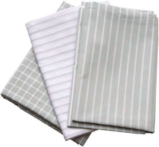 9 - White Draw sheet 1631 WendyLett2Way - 100/39.4 200/78.7 - Grey/white striped Draw sheet 1636 WendyLett2Way - 140/55.1 200/78.
