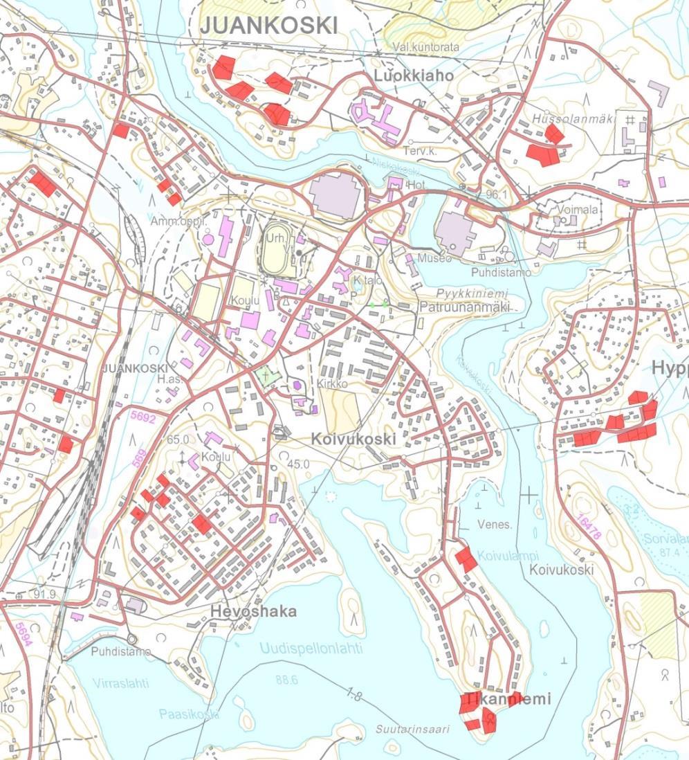 Kuopion kaupunki Pöytäkirja 5/2017 5 (5) Rakennuspaikat on asemakaavassa osoitettu erillispientalojen, asuinpientalojen tai omakotirakennusten korttelialueiksi.