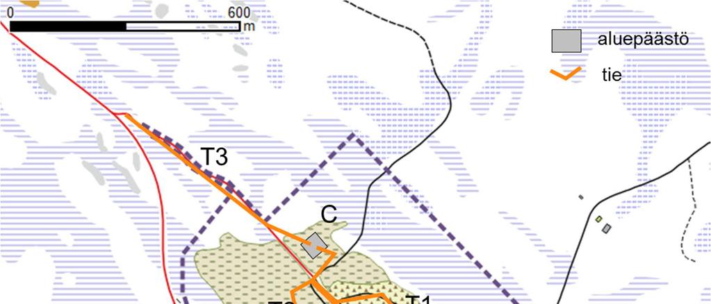 11 Taulukko 4: Tilanne VE0, suurimmat kuormitukset Alue Teho PM10, kg/h TSP kg/h Alue A Poraus 4,17 kg/h 8,0 kg/h Räjäytys 1 x 1h 33 kg/h 63
