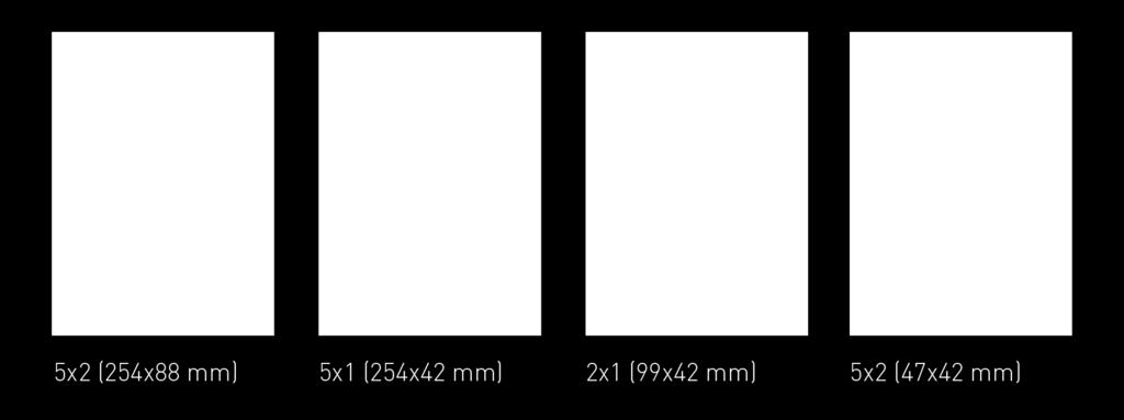 Moduulit Aineisto (mm) leveys x korkeus Hinta 2x1,5 99 x 65 186 2x1 99 x 42 125