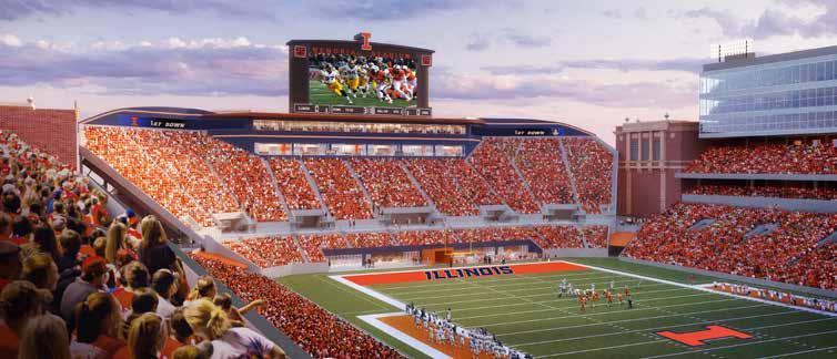 THE ILLINOIS RENAISSANCE CONTINUES On Oct. 3, 2016, the University of Illinois announced plans for extensive renovations to the Memorial Stadium south horseshoe and east side.