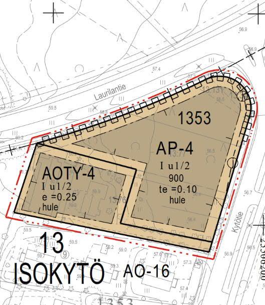 Kaavamuutoksen yhteydessä todetaan AP-4 tontilla kiinteistötoimituksella perustettu johtorasite.