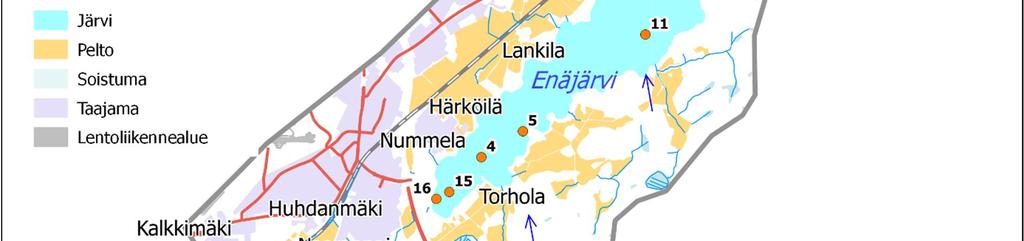 Kartta: Vedenlaadun