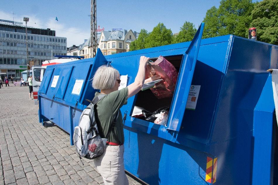 kerättävän poistotekstiilin laatuun.