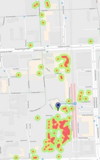 Voimakartta ja huomiota: Myyrmäki