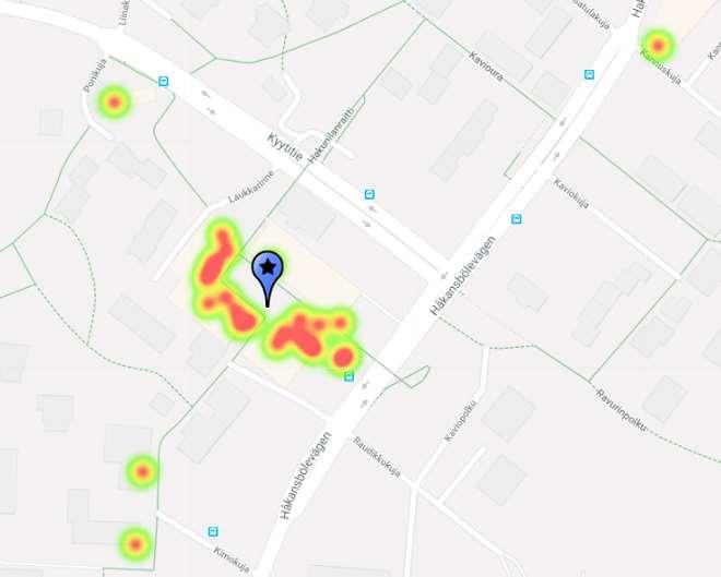 Voimakartta ja huomioita: Hakunila 2018 Ostoskeskus on