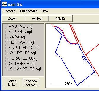 Zoom Valitsemalla Zoom pystyt tarkastelemaan lohkojen rajoja klikkaamalla kuvassa olevan lohkon vasemmassa yläreunassa ja oikeassa alareunassa, jolloin ohjelma zoomaa kyseisten pisteiden sisälle