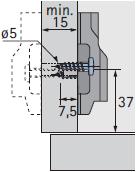 Aluslevy 3,0 mm epäkeskosäädöllä, RUUVI + PROPPU Korkeudensäätö