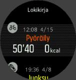 Kun olet lopettanut harjoituksen tallentamisen, intervalliharjoitus kytketään automaattisesti pois päältä kyseisessä urheilutilassa.