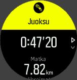 4.23. Kuunvaiheet Auringonnousu- ja -laskuaikojen lisäksi kellosi voi seurata kuunvaiheita. Kuunvaihe perustuu kelloon asetettuun päivämäärään. Kuunvaihe on nähtävissä ulkoilutyylisessä kellotaulussa.