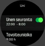 Jos eksyt liian kauas reitiltä korkeusnavigointia käyttäessäsi, kello näyttää korkeusprofiilinäytössä Pois reitiltä -viestin.
