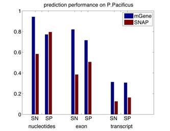 Domain Adaptation for LSL Details: Preliminary results! Signal predictions from C. elegans Training using 212 SNAP/EST gene models Parameter regularization against C.