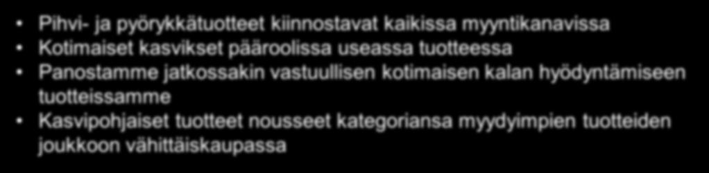 Kasvipohjaiset tuotteet nousseet kategoriansa myydyimpien