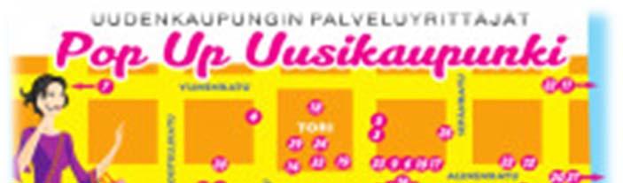 1. Kartanon Karkuri, gluteenittomat herkut ja kodin pesuaineet, Alinenkatu 30 (torin kulma) 1. Hieroja/urheiluhieroja Toni Palo, Alinenkatu 30 (torin kulma) 1.