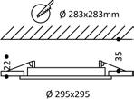 lumen Basic 79 CRI97 IP54 UPPOAVA-paneeli 300, 18W 3000K
