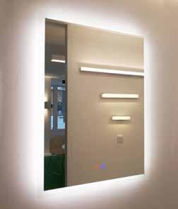 712mm 600mm Led valopeili HALO 1200, 14W 4000K CRI90 IP55 HALO600 345 Valaisimen tiedot: HALO1200 Vaaka