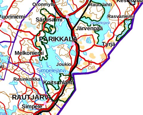 Jässi-jätevesihanke Imatran seudulla Neuvonta-alueet 2012 2017 LIITE 3 / 2 (8) 2 PARIKKALA (etelä) Parikkalan eteläosissa on Jässi-hankkeen toimesta jätevesineuvontaa tarjottu vuosina 2014, 2015 ja