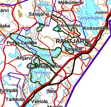 Jässi-jätevesihanke Imatran seudulla Neuvonta-alueet 2012 2017 LIITE 3 / 3 (8) 3 RAUTJÄRVI (pohjoinen) Rautjärven pohjoisosissa on Jässi-hankkeen toimesta jätevesineuvontaa tarjottu vuosina 2012,
