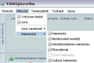 4 Hakemistot Käytössäsi on useampia eri hakemistoja, kuten Hakemisto, Outlook hakemisto, Pikavalinnat jne.