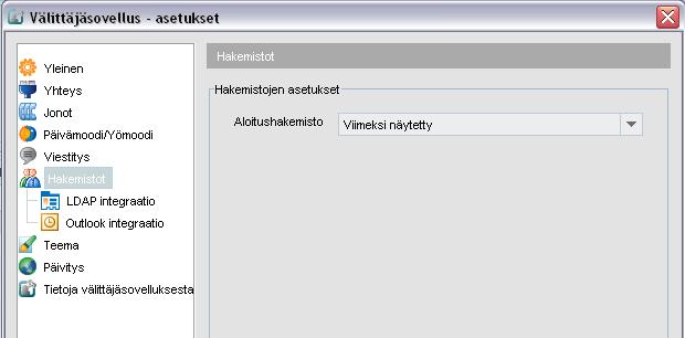 6.7 LDAP integraatio Tässä määritellään LDAP asetukset. Saadaksesi asetukset ota yhteyttä järjestelmän pääkäyttäjään. HUOM!