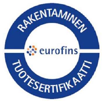 Sertifikaatin sisältö Tuotteen ominaisuudet, suunnittelutiedot, asennus, käyttö tai käytettävyys Perustuu Eurofins Expert Services Oy:n sertifiointijärjestelmään Tuoteryhmäkohtaiset