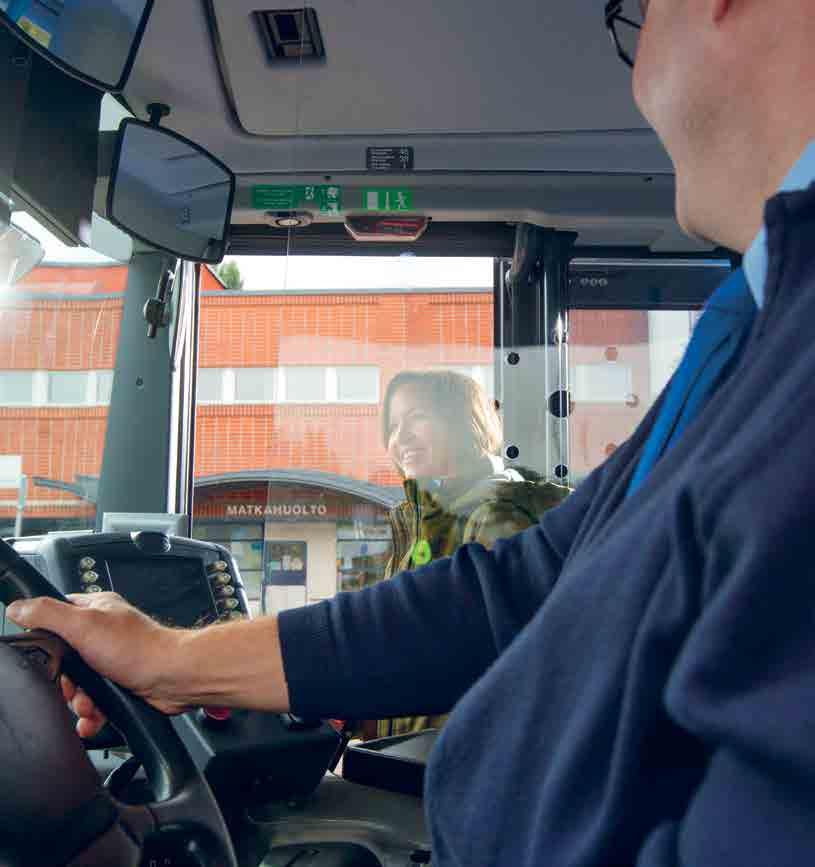 Ännu längre, ännu tätare Varför förnyas busslinjenätet i Tusby och Kervo? N såsom nätet När Tusby anslöt sig till HRT kunde man börja byta med en och samma biljett också till andra trafikmedel.