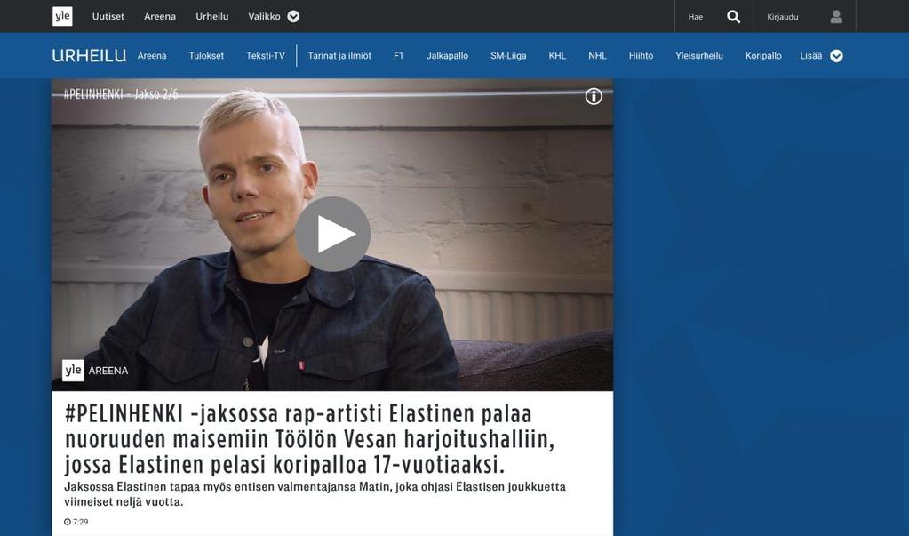 Yle yhteistyö 2019 8-10 tunnetun henkilön