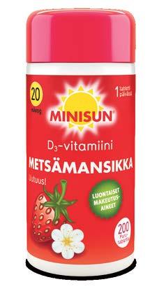 13,42 95,83 /kg) Minisun D-vitamiini 20 mikrog Villivadelma tai