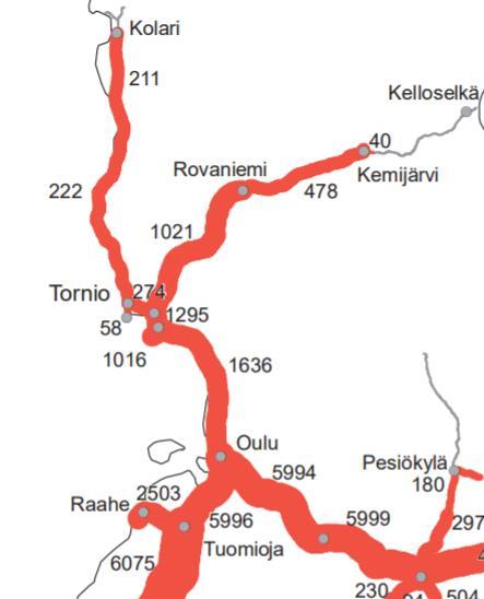 7.2 Alueen merkittävimmät liikennesuunnitelmat ja hankkeet Raakapuuterminaalit Raakapuun rautatiekuljetusten verkostoa kehitetään yhdessä Liikenneviraston, metsäteollisuuden, metsähallituksen ja