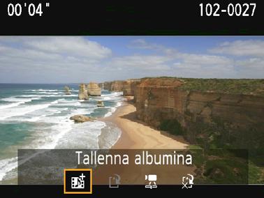 172). Tallenna videokollaasialbumina. Valitse [J Tallenna albumina] ja paina sitten <0>-painiketta.